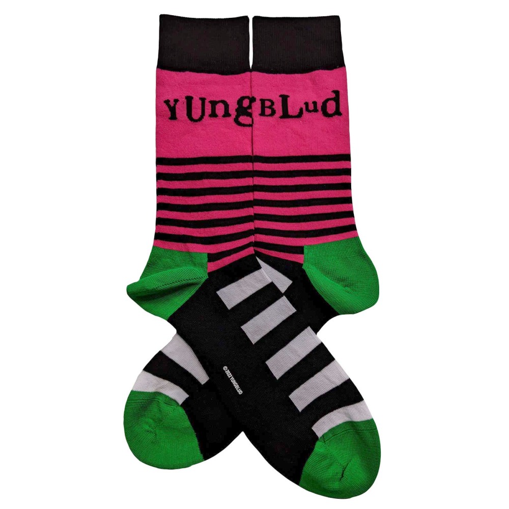 Yungblud - Logo & Stripes Socken - EU 40-45 - Mehrfarben